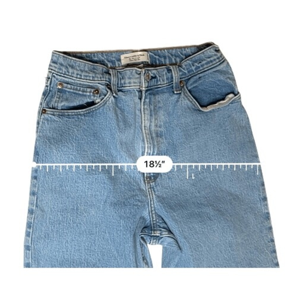 Abercrombie & Fitch Black The 90s Straight Ultra High Rise Blue Jean 30/10 Retro - Picture 5 of 10